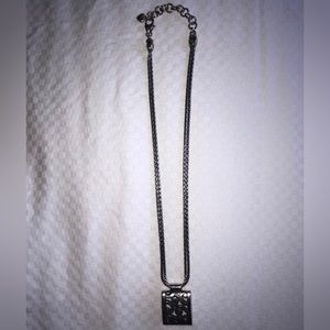 Brighton Necklace (Signed) with Filigree Swirl Pendant